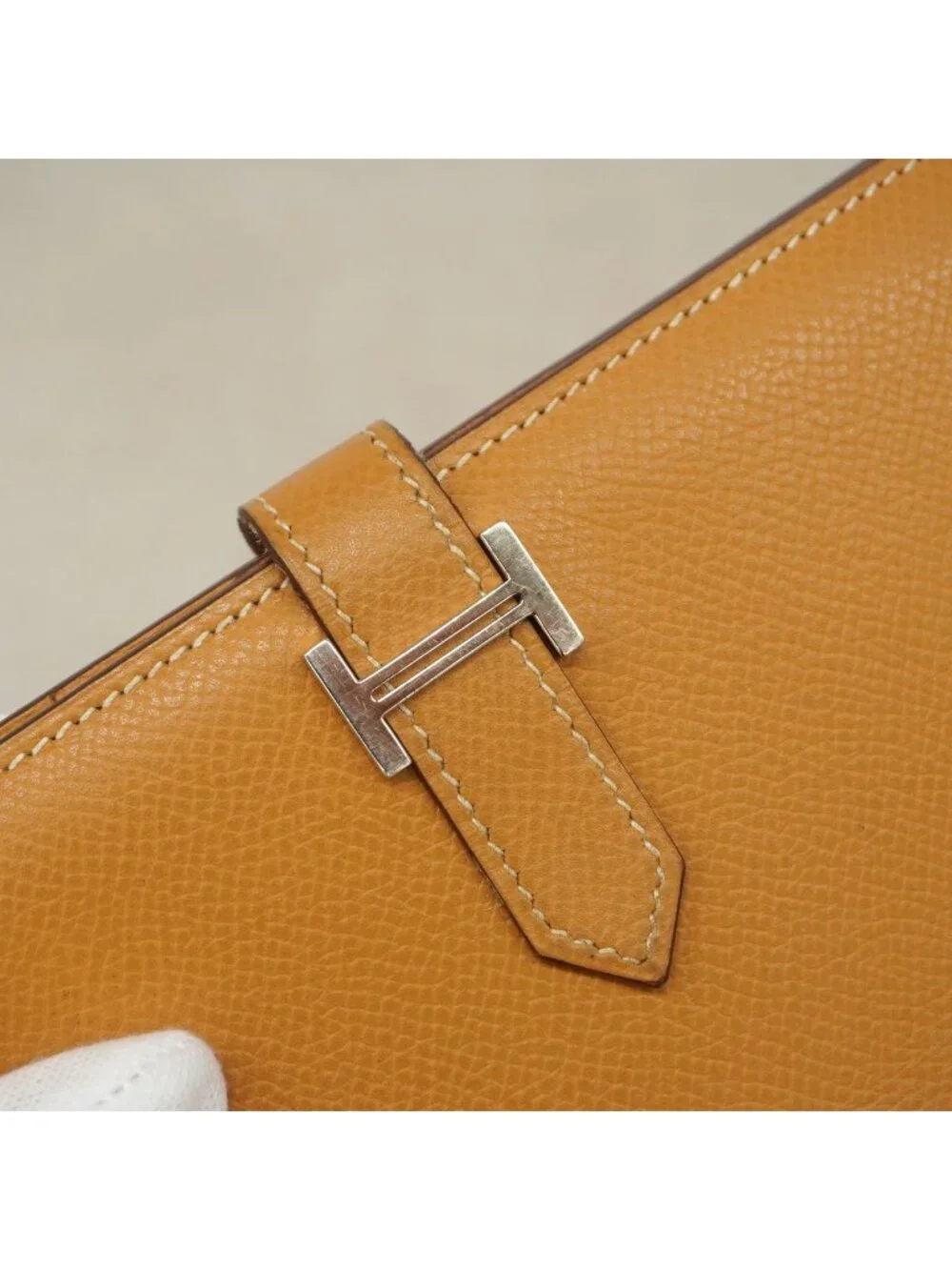Hermes Wallet Bearn Veau Epsom Natural Sable Silver